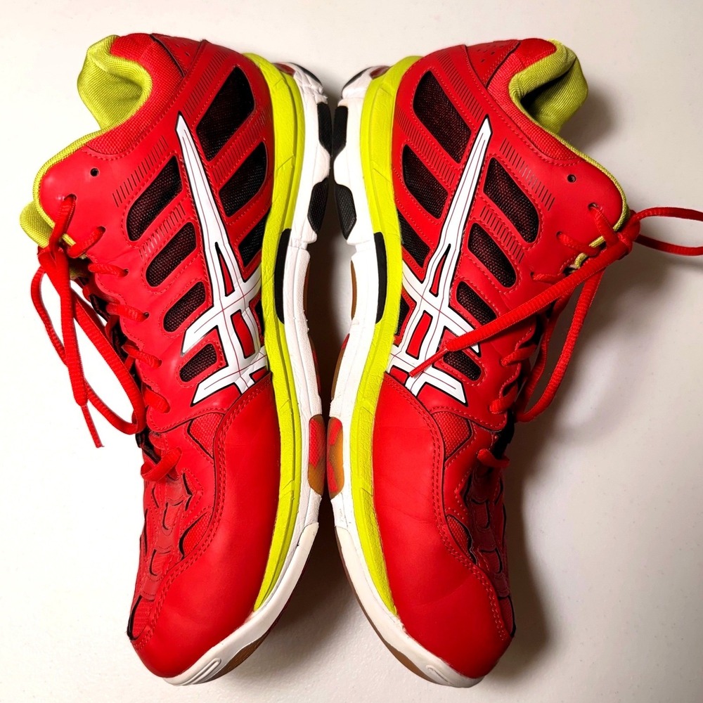 Asics Gel-Volleycross Revolution Red Lime Volleyball Shoes B301Y Mens 12.5 - Picture 9 of 14